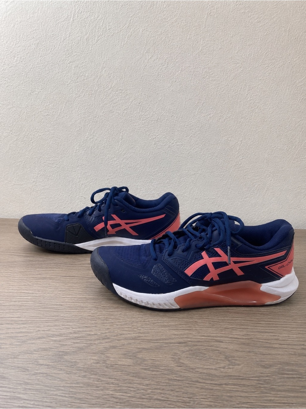 Asics Navy Blue and Pink Women's Running Shoes Size 9.5